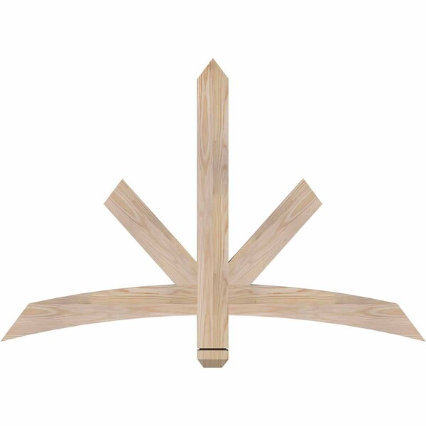 Ekena Millwork Alberta Smooth Timber Gable Bracket, Douglas Fir, 48"W x 32"H x 1 1/2"D x 3 1/2"F, 16/12 Pitch GBW048X32X0204ALB00SDF - main